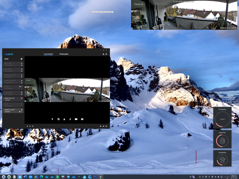 Reolink Duo 3 WiFi: Desktop-Anwendung und Browserzugriff