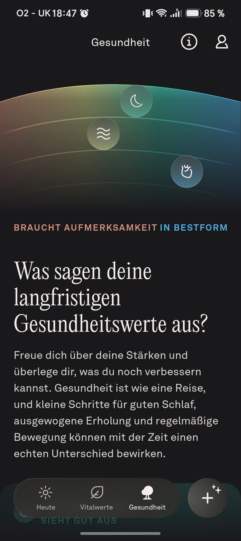 Oura Ring 5: App-Screenshots