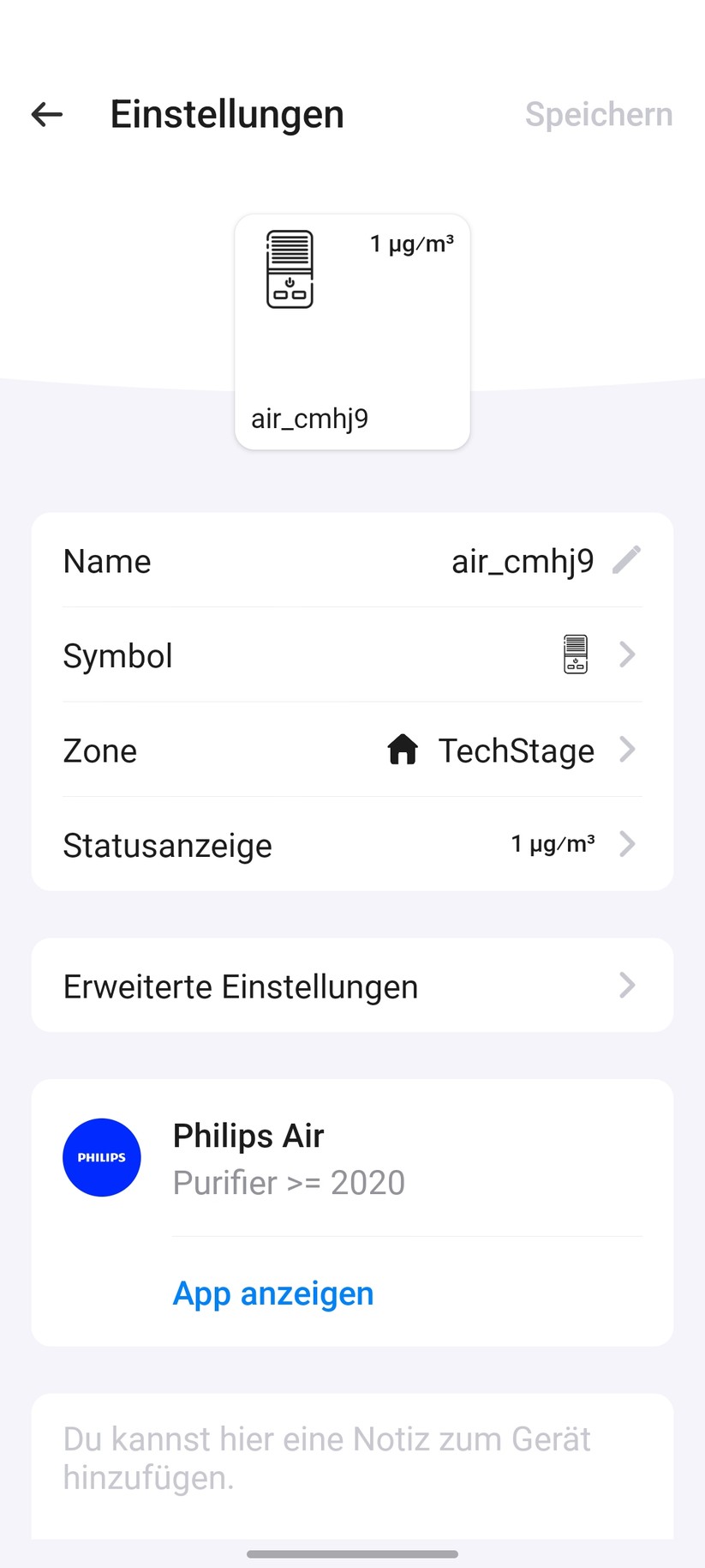 Philips Air Performer AMF870 im Test: Integration in Homey Pro