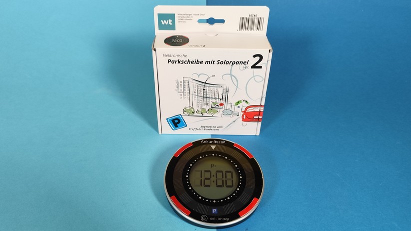 Wiltec Elektronische Parkscheibe mit Solarpanel V2