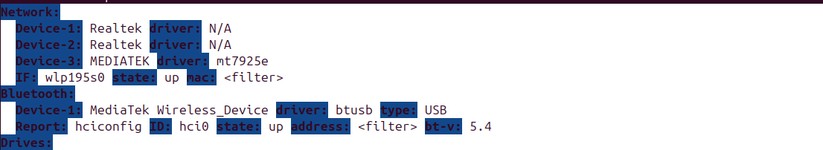 Minisforum MS-S1 Max: Unter Linux wird der Mediatek MT-7925, der für WLAN und Bluetooth zuständig ist, erkannt.