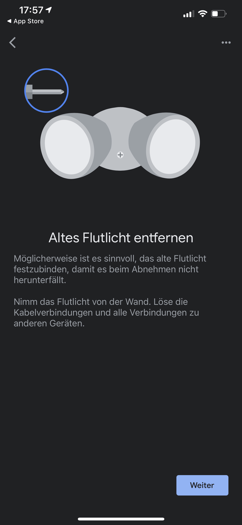 Google Home App für Nest Floodlight 