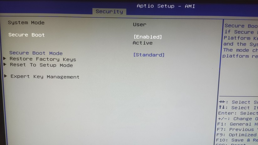 Ninkear M8: BIOS – Secure Boot deaktivieren