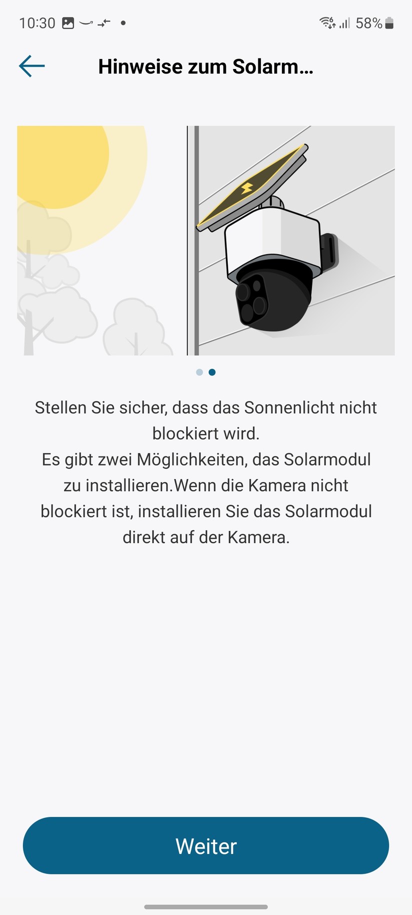 Eufy Solocam S340: Hinweise zur Montage in der App