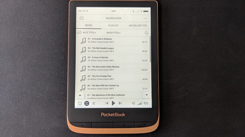 Hörbücher gehen auch auf dem Pocketbook Touch HD 3. Wie sinnvoll das ist, muss jeder selbst entscheiden.