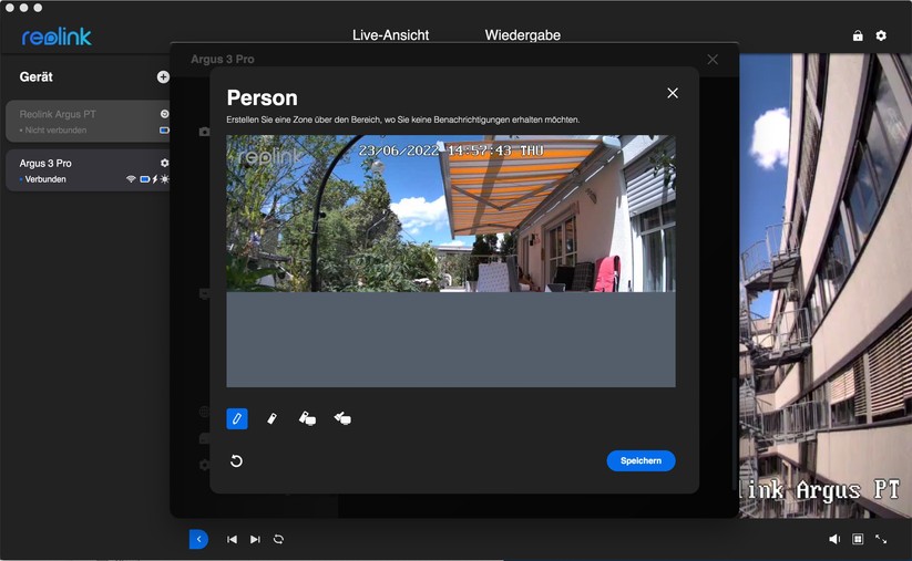 Reolink Argus 3 Pro: Desktop-App