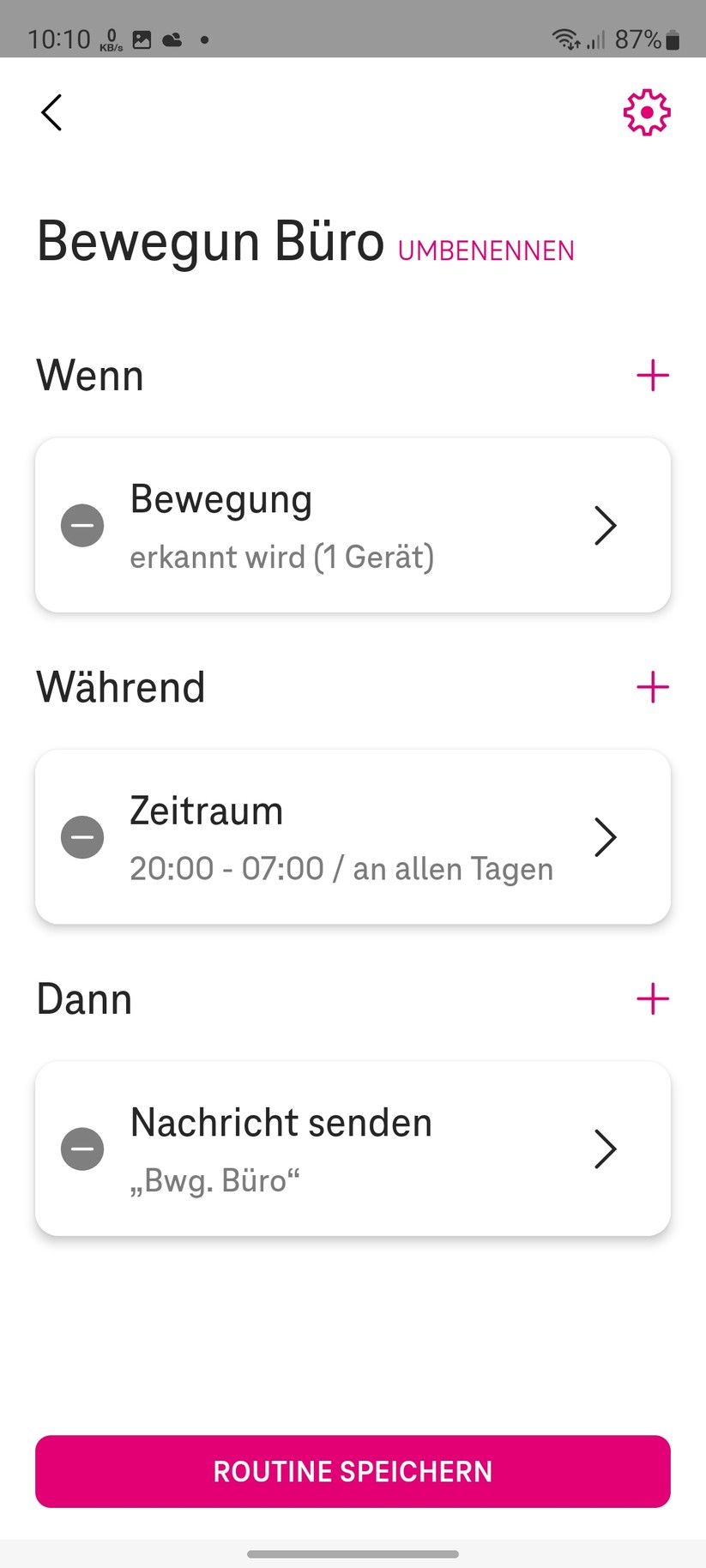 Magenta Zuhause mit Home Base 2: Routinen, Geräte, Tools, Einstellungen