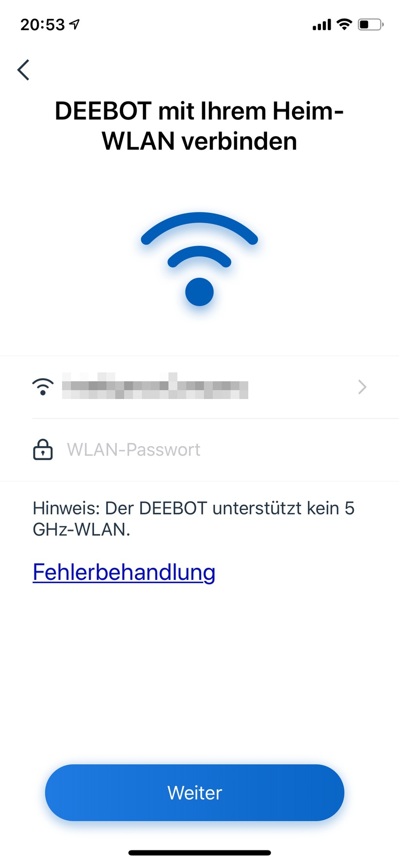 Über die App verbindet sich der Staubsaug-Roboter mit dem WLAN