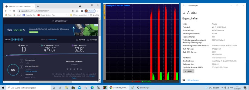 Leistungsmessung Aruba AP 17 - Bild: Harald Karcher