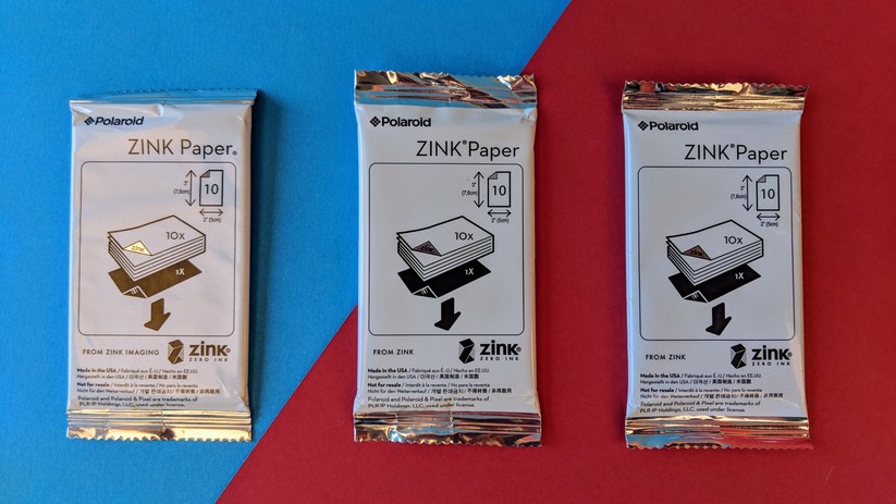 Das Zink-Papier ist zu jeweils zehn Stück eingeschweißt.