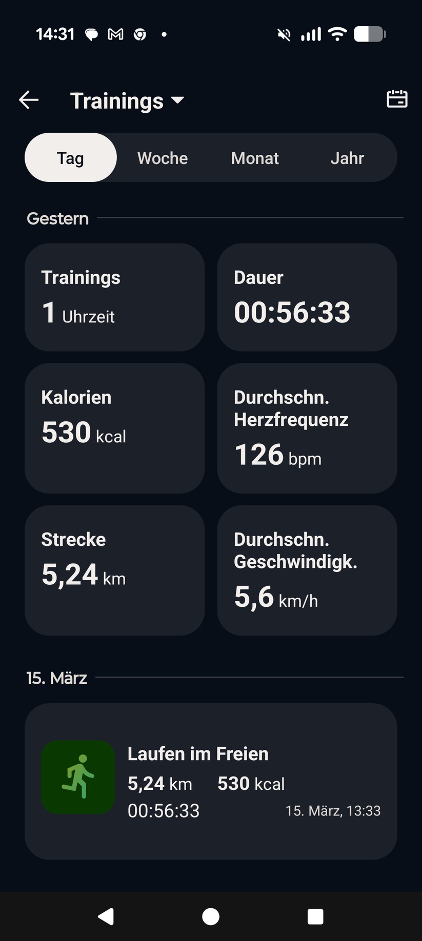 App der Motorola Moto Watch
