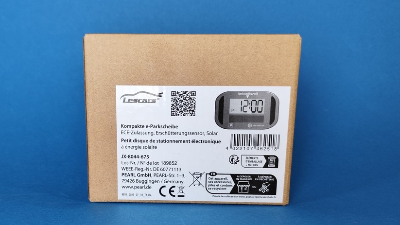 Parkscheibe mit Solar von Lescars