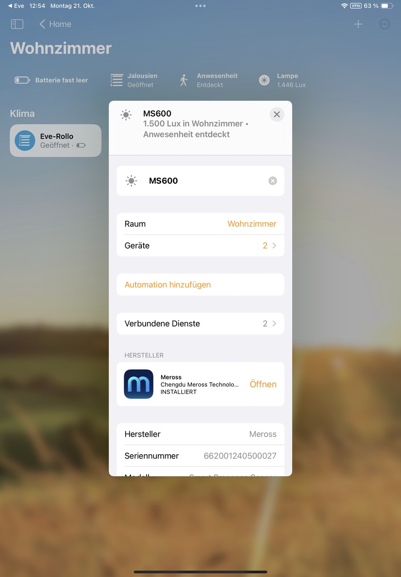 Meross MS600: App und Integration in Apple Homekit und Home Assistant