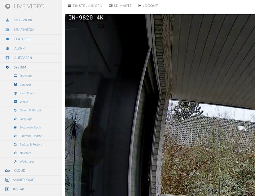 Instar IN-9820 4K: Die Steuerung der Überwachungskamera gelingt mit App oder Browser. Zudem kann sie auch in Smart-Home-Zentralen wie Home Assistant (Onvif, MQTT) und Drittherstellerlösungen wie Synology Surveillance Station eingebunden werden.