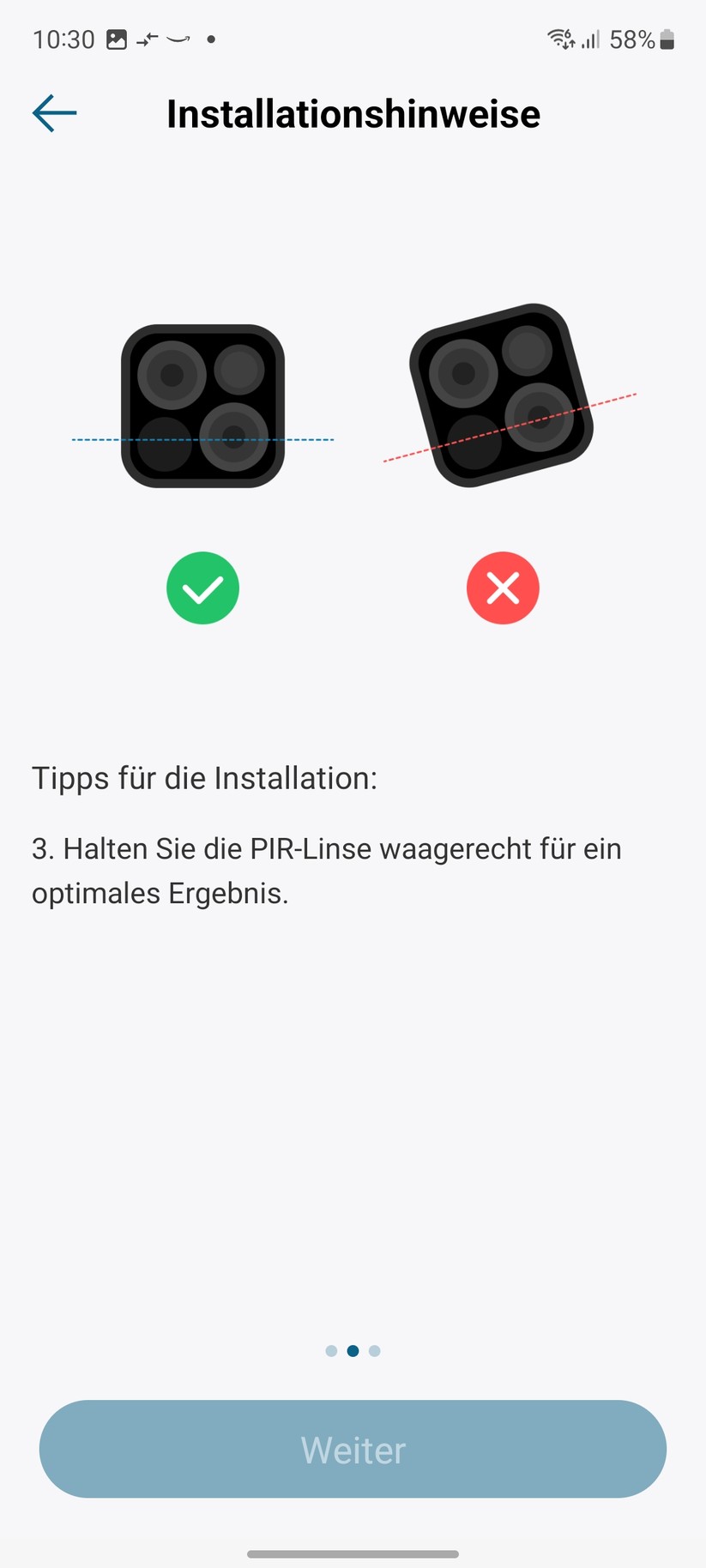 Eufy Solocam S340: Hinweise zur Montage in der App