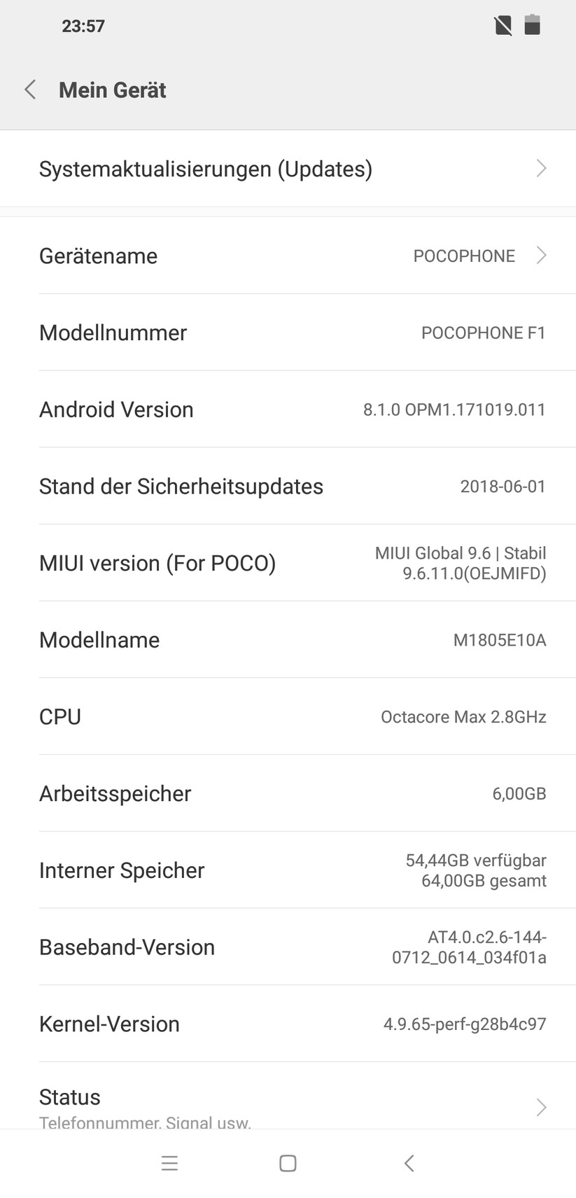 Informationen zum Smartphone