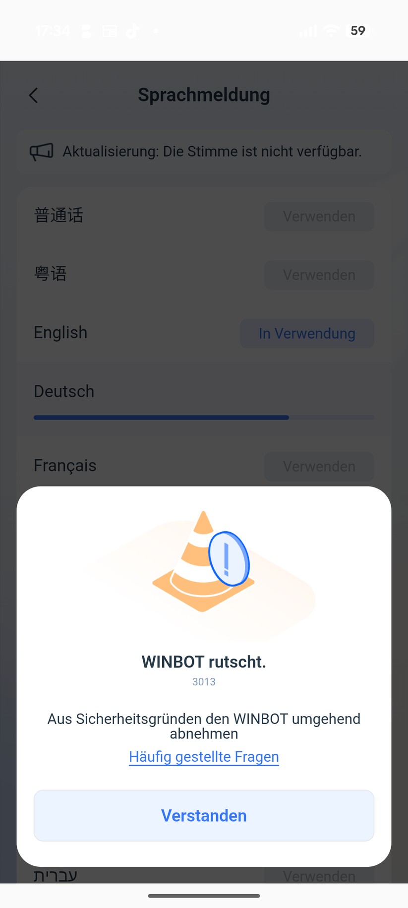 Ecovacs Winbot W2S Omni – App