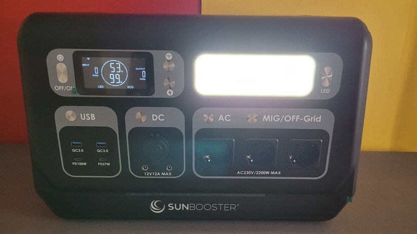  Powerstation mit 2200 Watt Leistung, 2048 Wh Kapazität und Einspeisefunktion