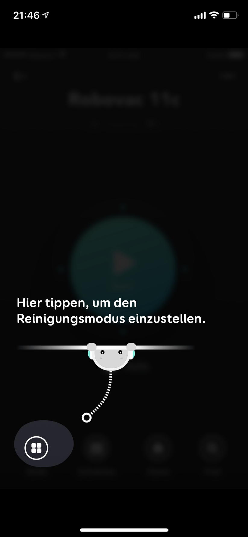 Einführung in die Modi des Robovac