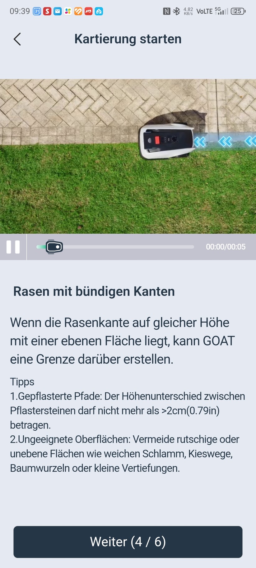 Ecovacs-App: Kartierung