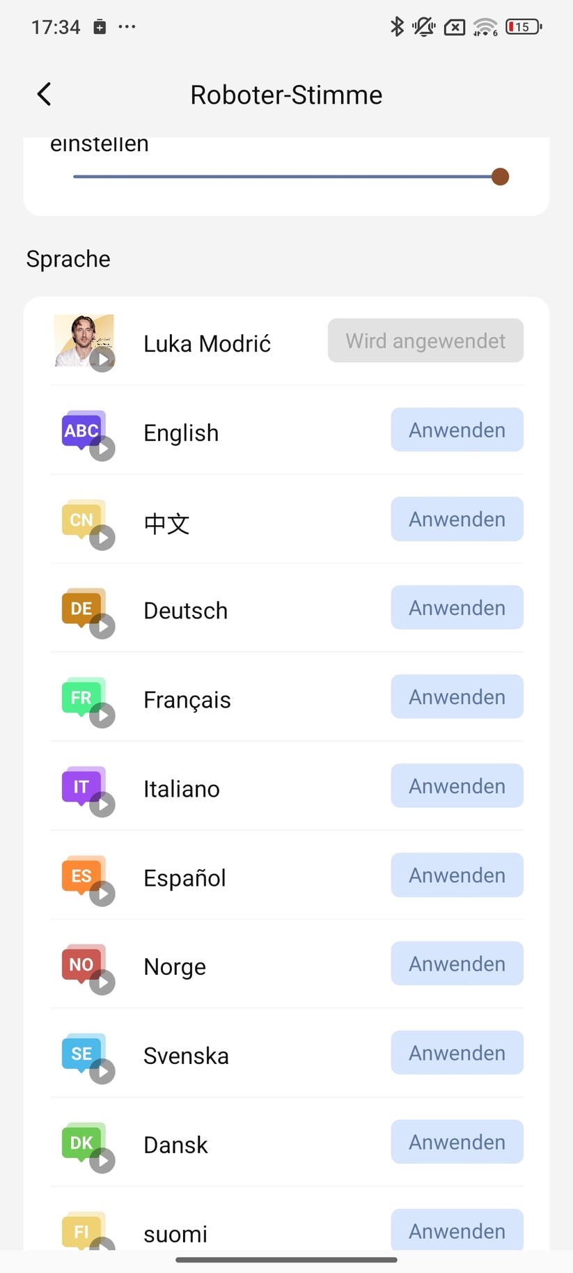 Mova 1000 – App