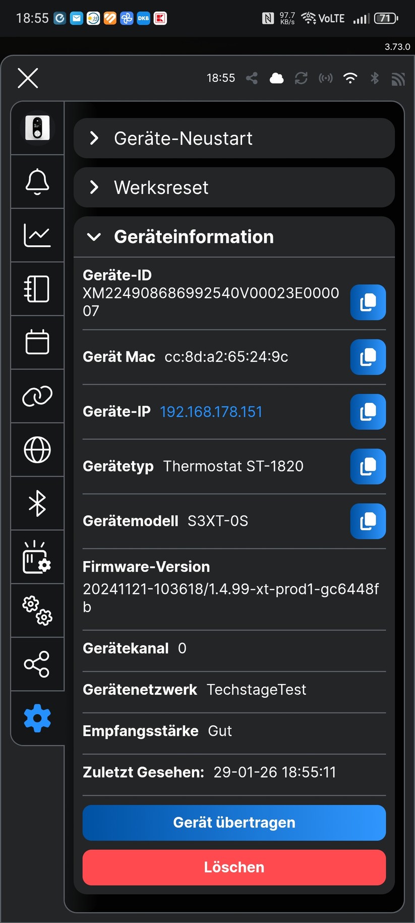 Shelly Linkedgo ST1820: Inbetriebnahme mit Shelly-App