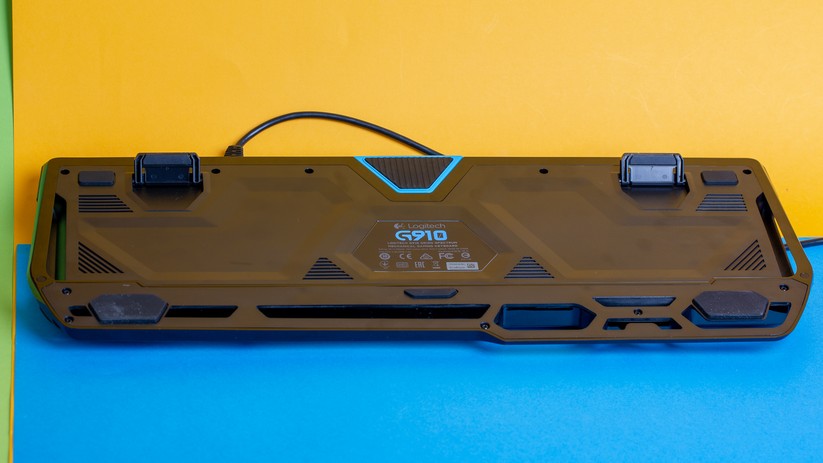 Die Rückseite des Keyboards. 