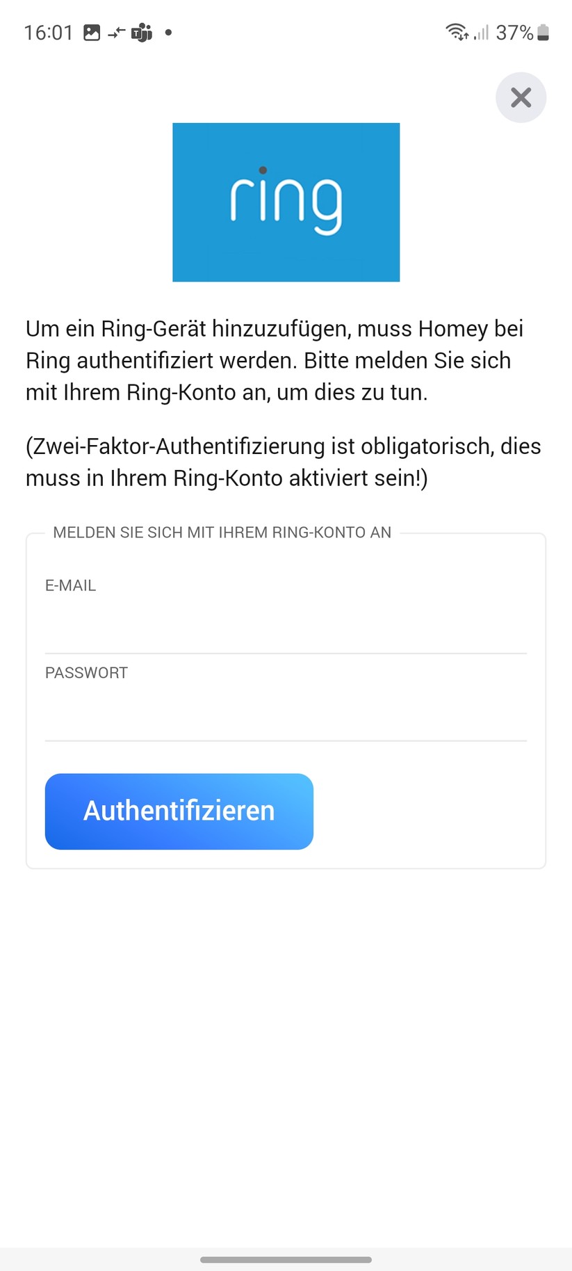 Ring Battery Video Doorbell Plus: Eine Integration in Homey Pro ist möglich.