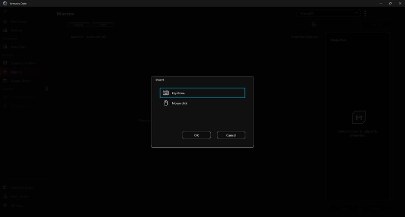 Asus ROG Keris II Ace - Bilder App