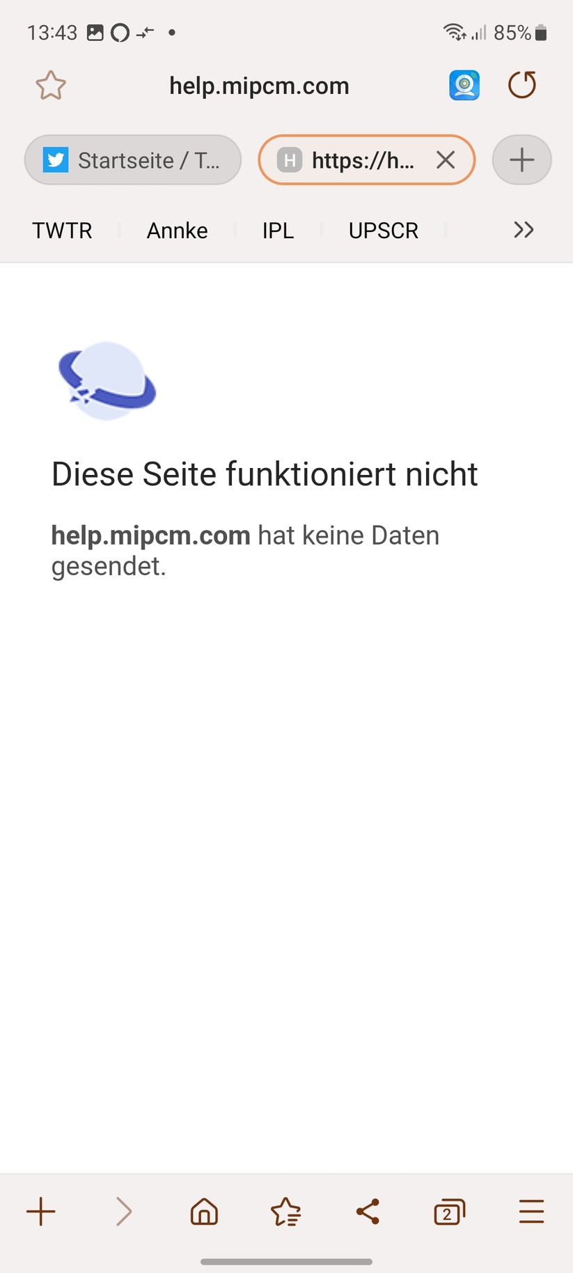 Die Integration in Amazon funktioniert zwar. Doch der Weg dahin ist etwas holprig. Diese Seite wird nicht dargestellt. Erst nach dem Klick auf das blaue Symbol in der Adressleiste geht es weiter.