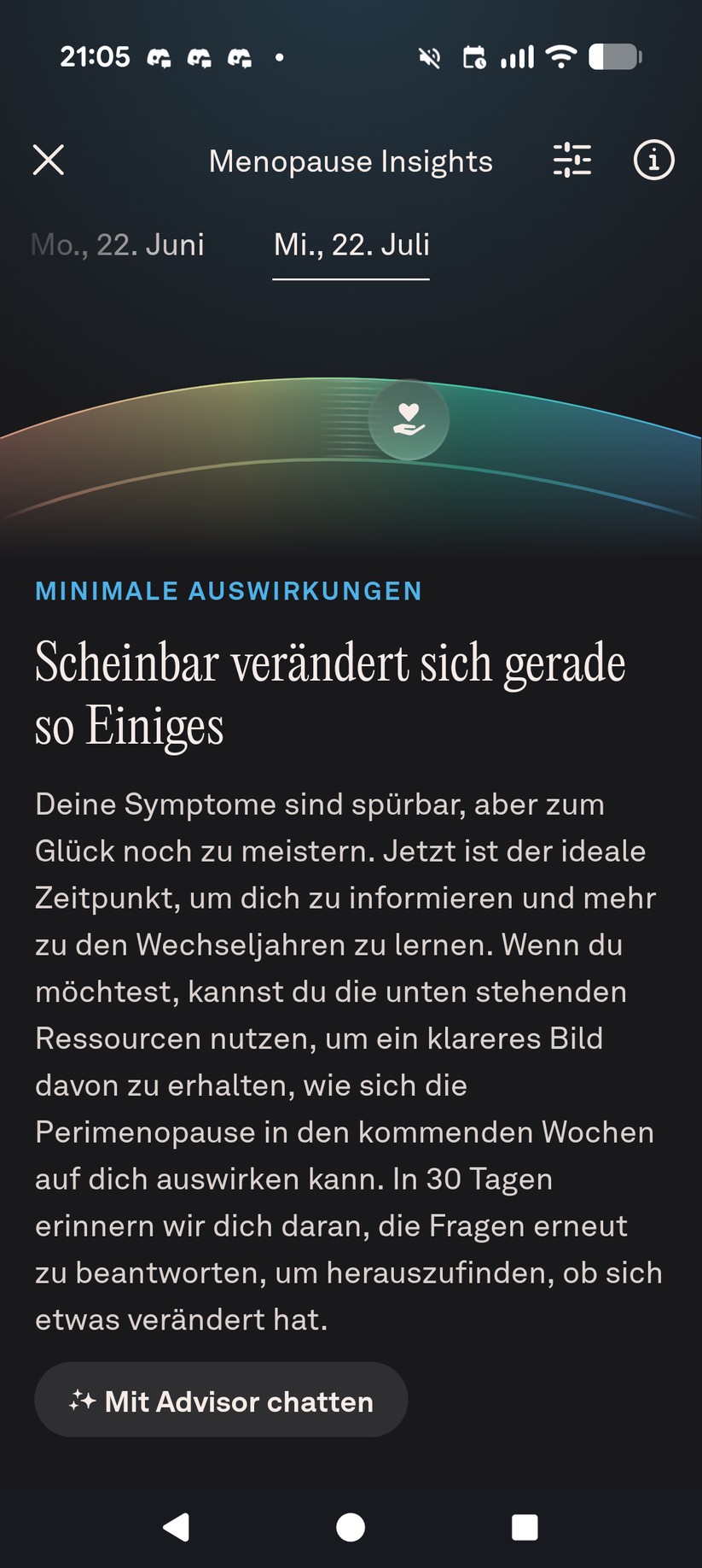 Oura Ring 5: App-Screenshots