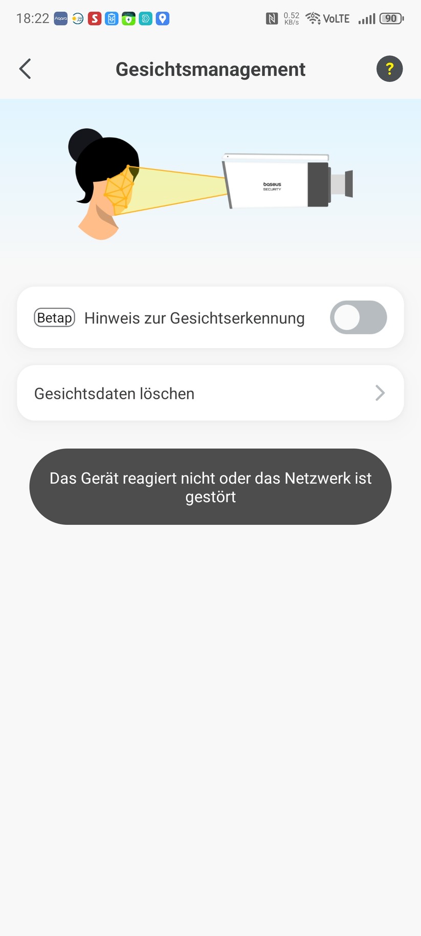 Baseus Security S2: Konfiguration mit der App