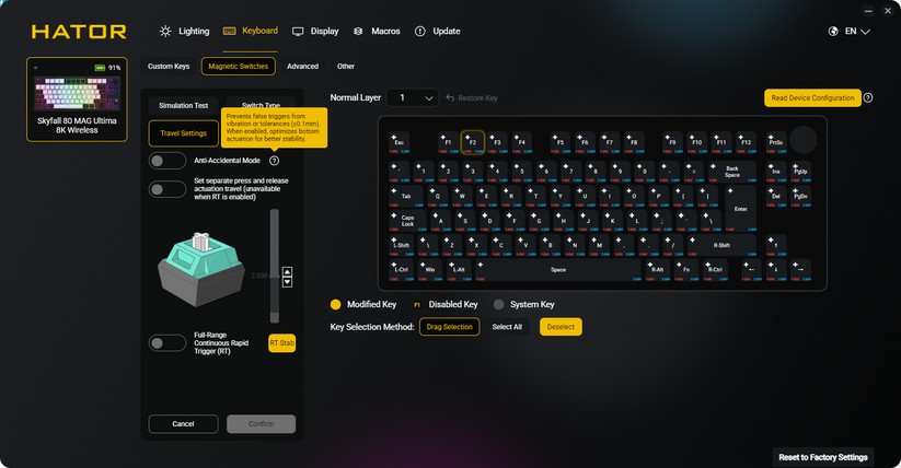Hator Skyfall 80 Mag Ultima 8k Wireless - Bilder App