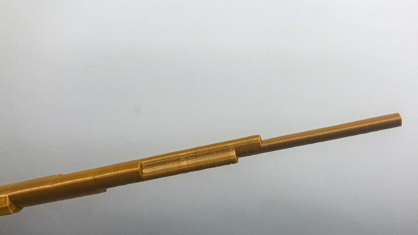 Die Spitze eines 50 cm hohen Testdrucks.