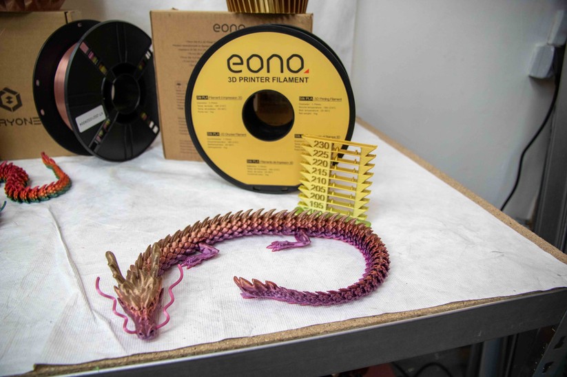Rainbow-Filament Druckergebnisse: Eono