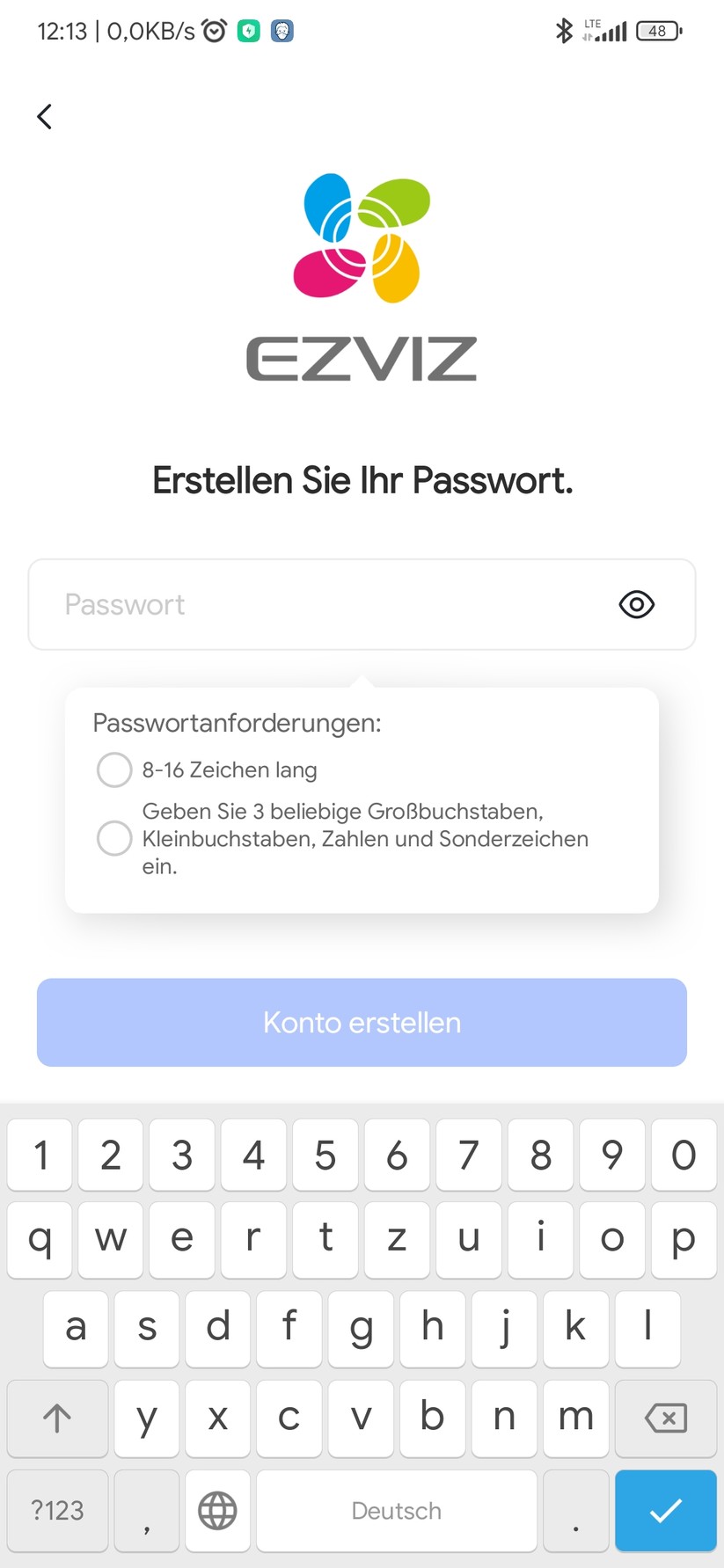 Ezviz LC3: App-Screenshots