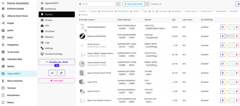 Bosch Raumthermostat II: Für die direkte Integration in Home Assistant ohne Bosch-Hub muss man beim Anlernen den Zigbee-Code hinzufügen. Erst damit erscheinen sämtliche Entitäten des Geräts unter Home Assistant.