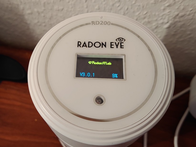 Radon Eye RD200: Der Start des Geräts dauert einige Minuten.