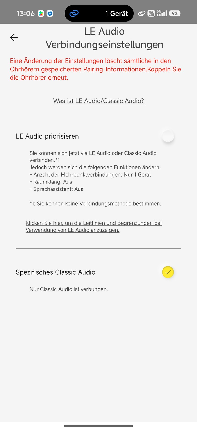 Technics EAH-AZ100 Screenshot