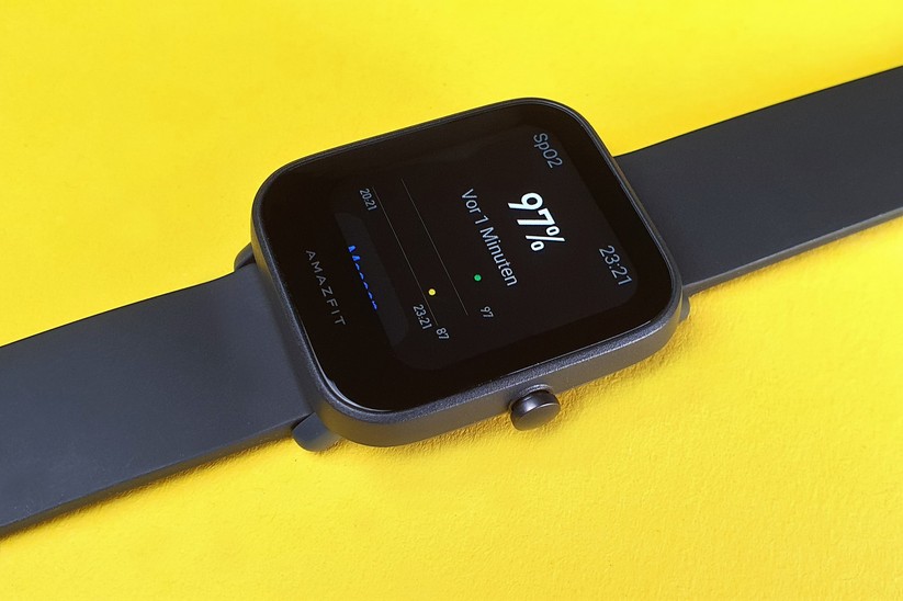 Amazfit Bip U: Die Messung des Blutsauerstoffgehalts ist flott erledigt.