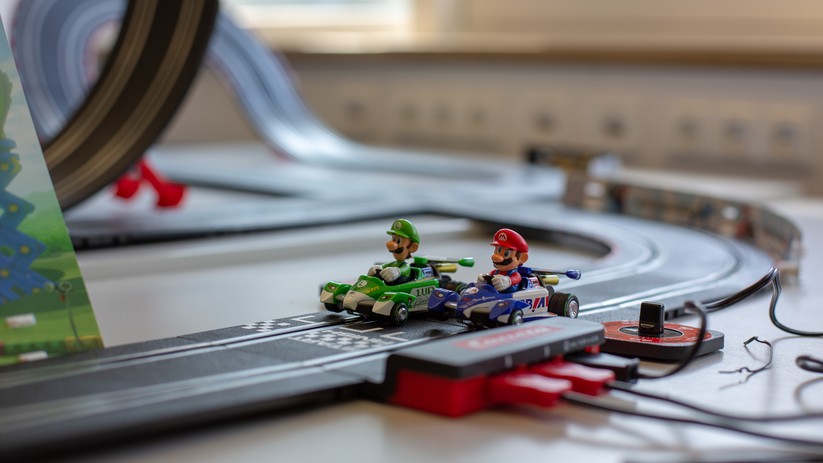Marios Blick ist beim Testmodell etwas verschoben. 