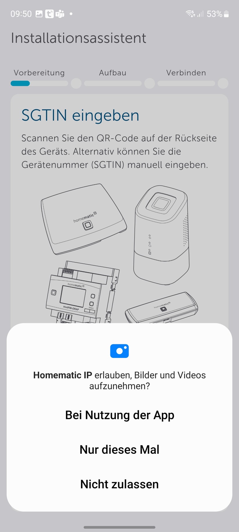 Homematic IP App: Koppelung des Access Points