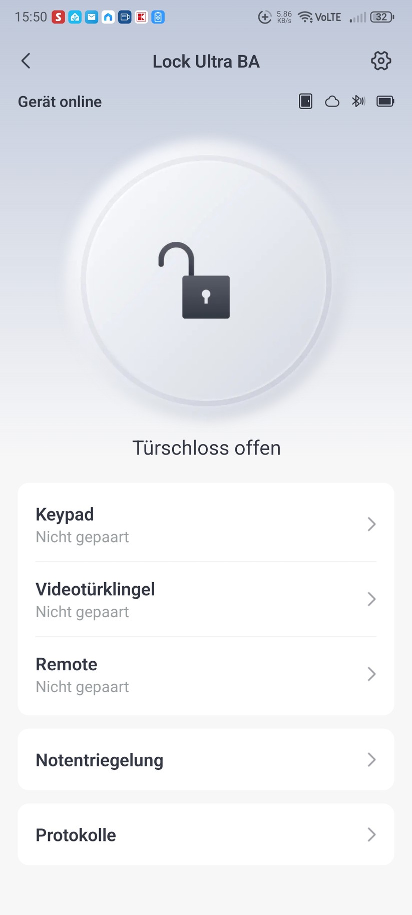 Lock Ultra, Keypad, Hub Mini: Die Einrichtung erfolgt über die Switchbot-App.