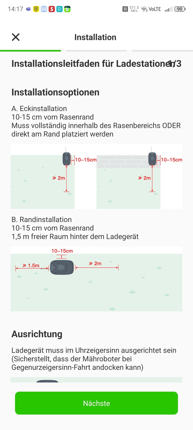 Roboup Raccoon 2 SE: Die Roboup-App liegt auf Deutsch und ist übersichtlich, sodass man den Mähroboter leicht konfigurieren und Zeitpläne erstellen kann.