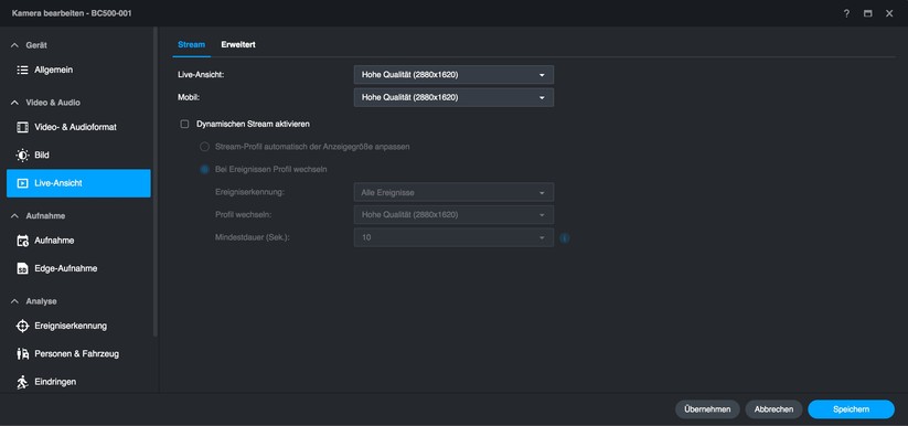 Synology BC500: Setup und Einstellungen