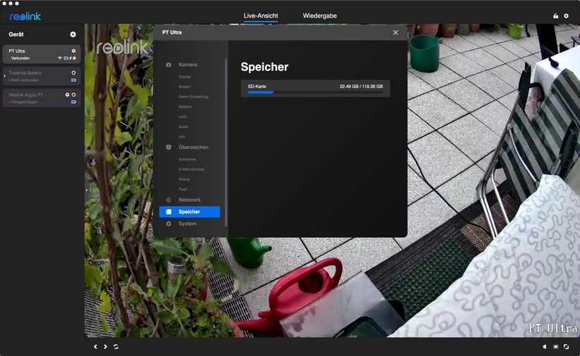 Reolink Argus PT Ultra: Einstellungen mit Desktop-App