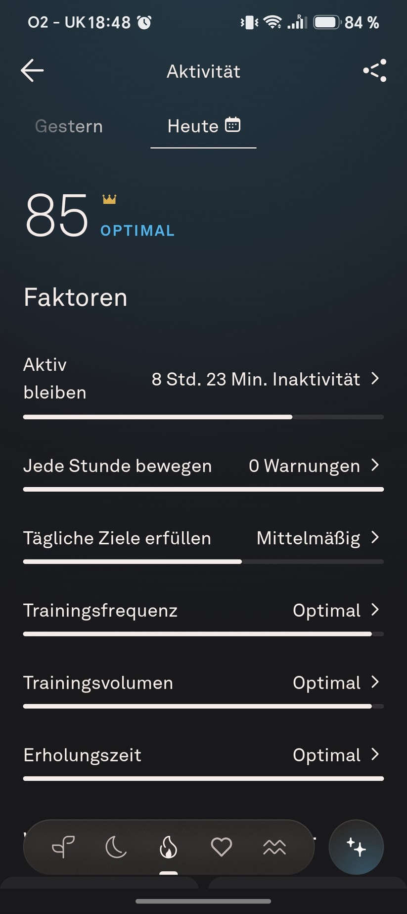Oura Ring 5: App-Screenshots