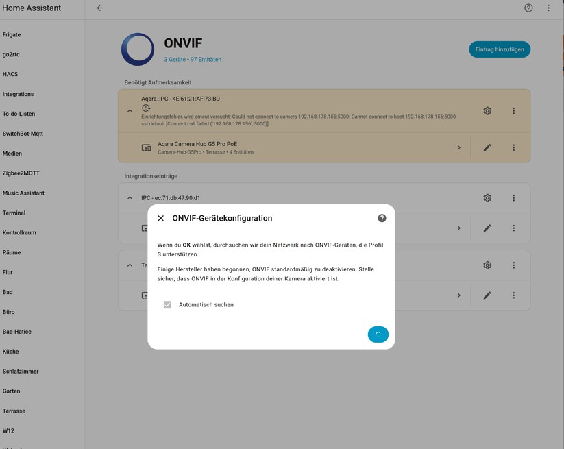 In Home Assistant lässt sich aktuell nur der Videostream der Kamera einbinden.