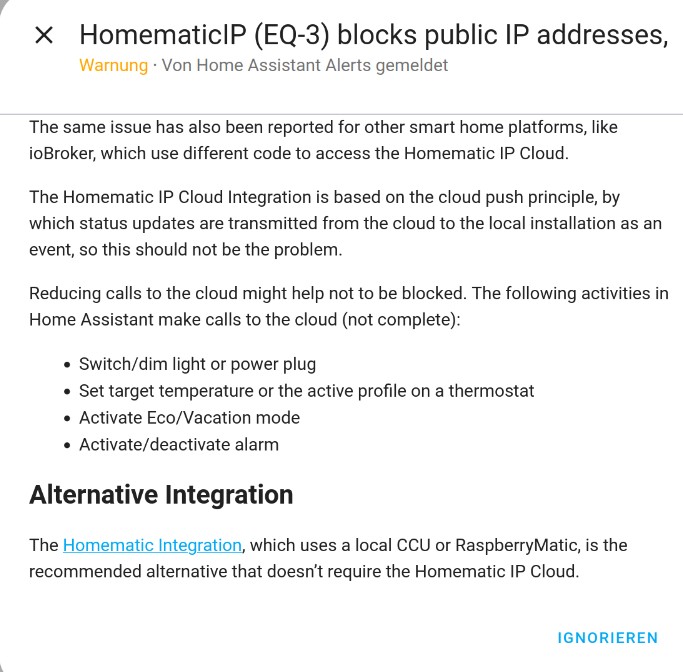 Homematic IP Pure: Integration in Home Assistant