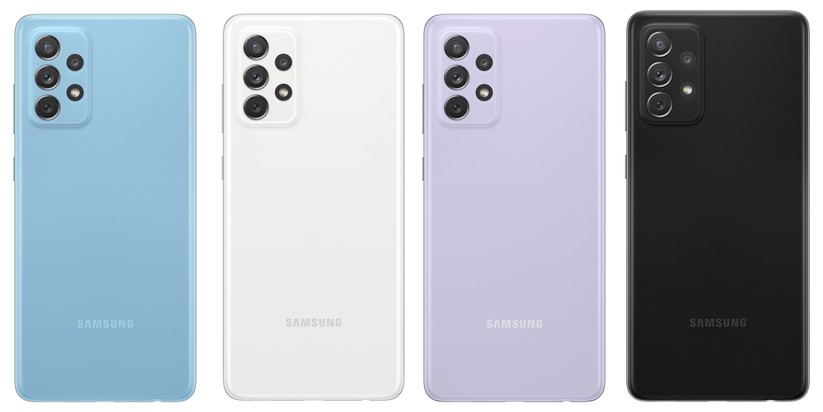 Das sind die vier verfügbaren Farben für das Samsung Galaxy A52 und A72